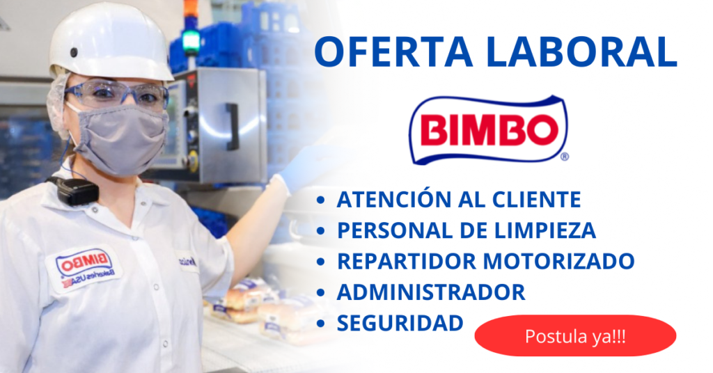 SE NECESITA PERSONAL PARA BIMBO