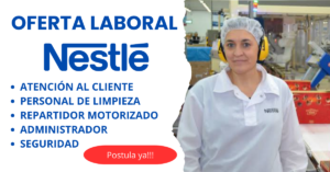SE NECESITA PERSONAL PARA NESTLÉ 